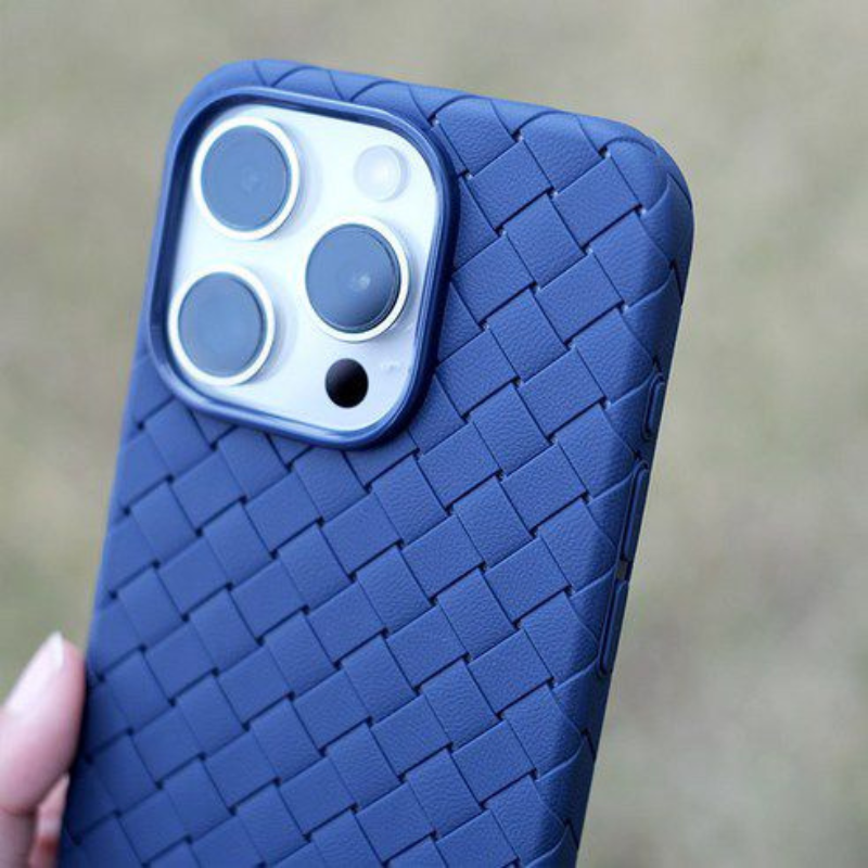 Premium Woven Leather-Feel iPhone Case
