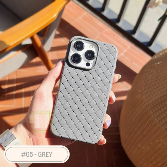 Premium Woven Leather-Feel iPhone Case